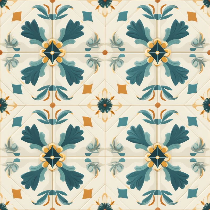 Bohemian Floral Tiles PTN 003223 pattern design