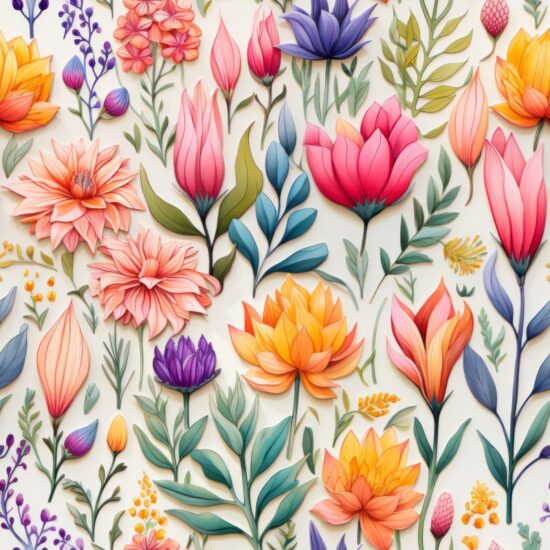 Botanical Delights Seamless Pattern