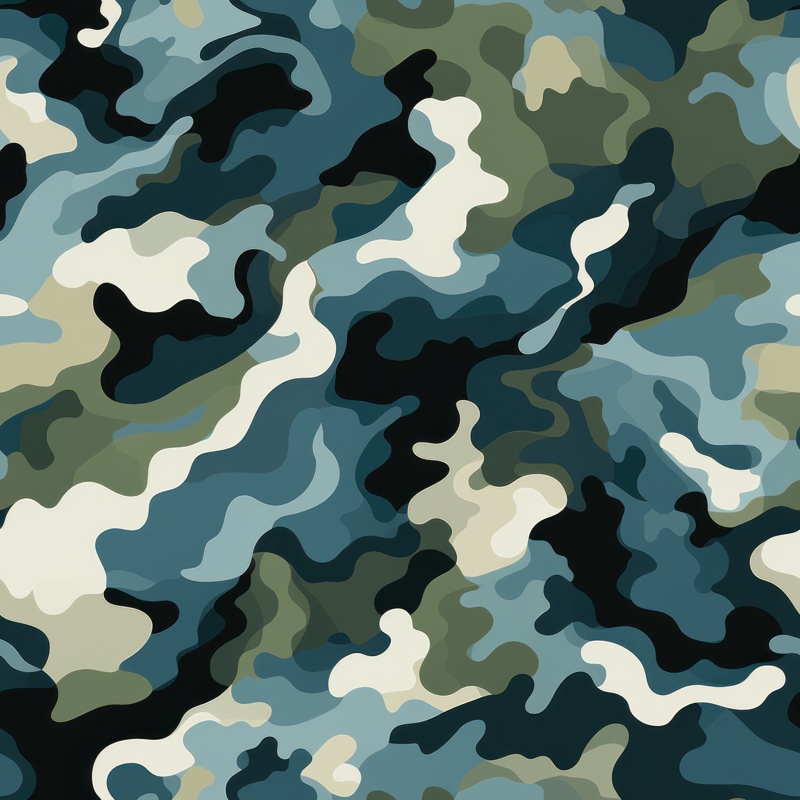 Brushstroke Camo Design Seamless Pattern