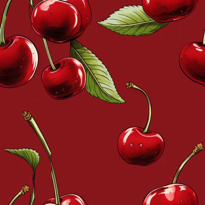 Cartoon Cherry Delight PTN 003056 pattern design