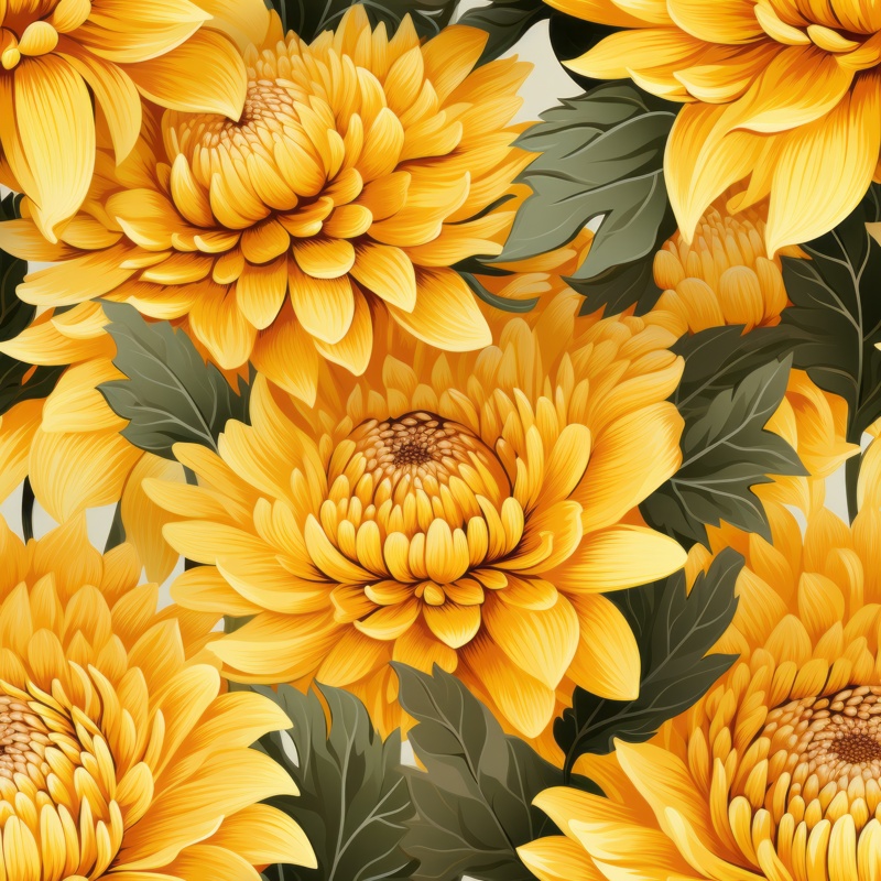 Celosia Blossom Paper Graphic Art Seamless Pattern