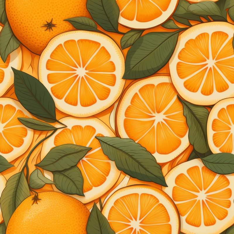 Citrus Bounty: Contemporary Fruit Art Seamless Pattern