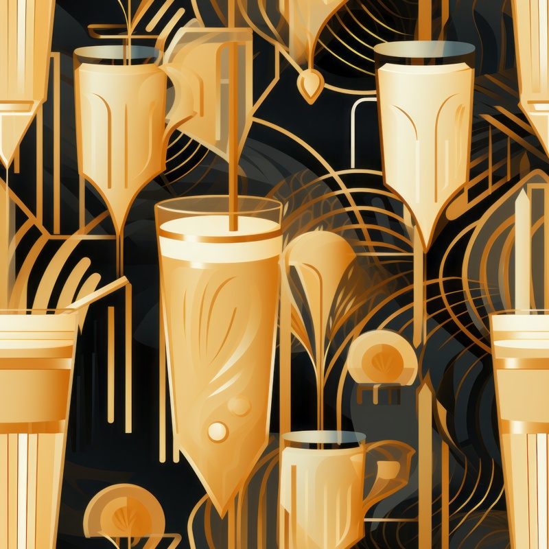 Coffee Glass Art Deco Pattern PTN 003788 pattern design