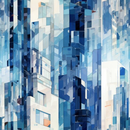 Crystalline Cityscape Seamless Pattern