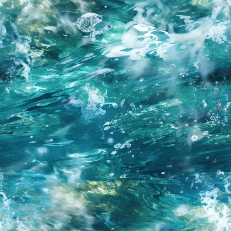 Crystalline Serenity: Sea & Nature Magic Seamless Pattern