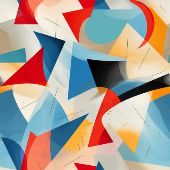 Cubist Fusion: Dynamic Shapes and Angles Seamless Pattern