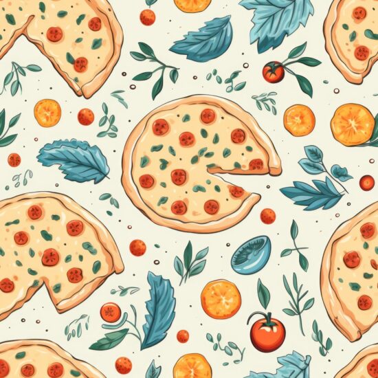 Delicious Pizza Party Pattern Seamless Pattern