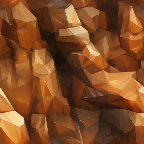 Earthy Cubism Rocks Seamless Pattern
