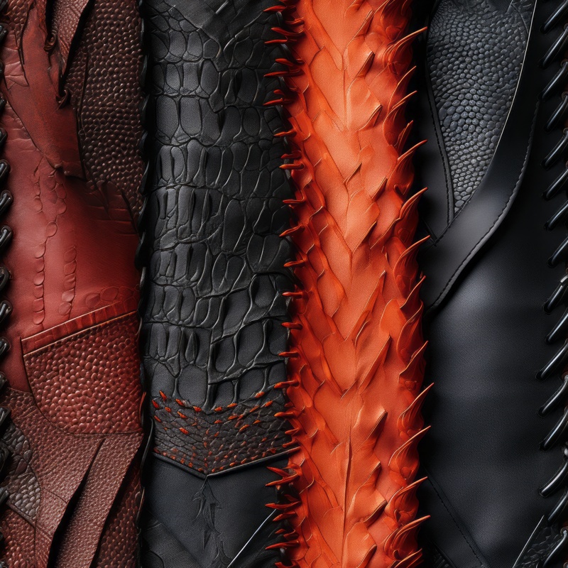 Edgy Leather Fashion Print Seamless Pattern