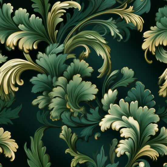 Emerald Garden Wallpaper Seamless Pattern