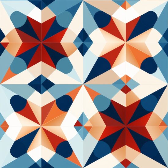 Exotic Geometry Mosaic Seamless Pattern