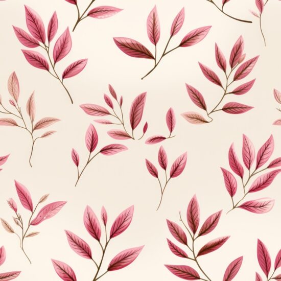 Feminine Elm Engraving Floral Seamless Pattern