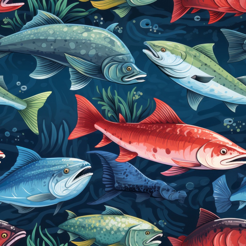 Fishy Delight Seamless Pattern