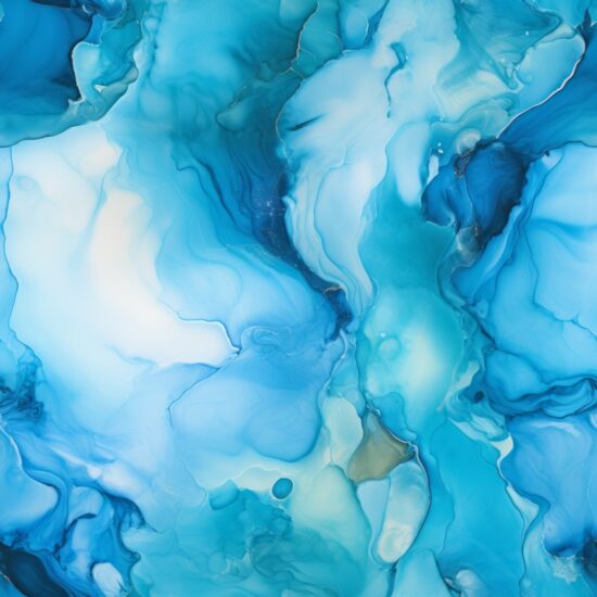 Floating Azure: Alcohol Ink Dream Seamless Pattern
