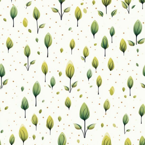 Floral Infusion: Sprouting Seeds Design Seamless Pattern