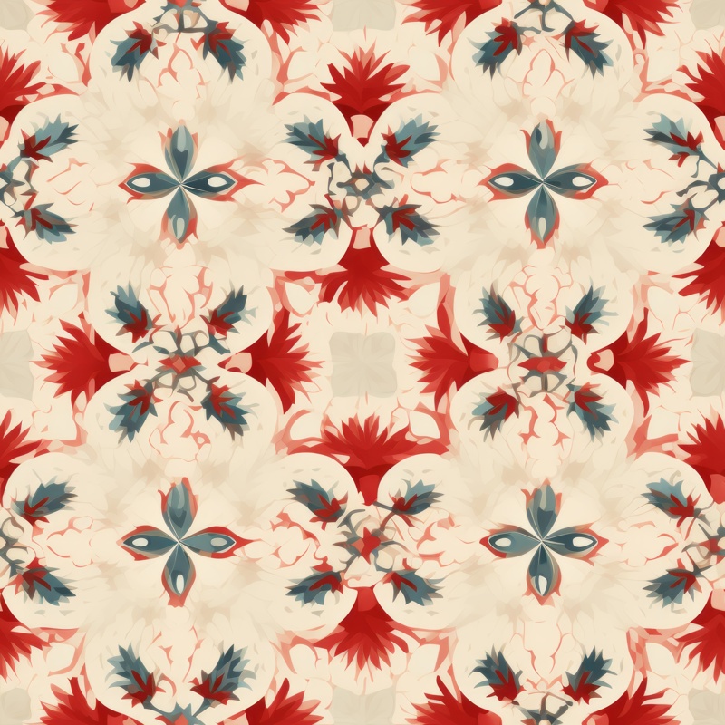 Floral Oriental Harmony Seamless Pattern