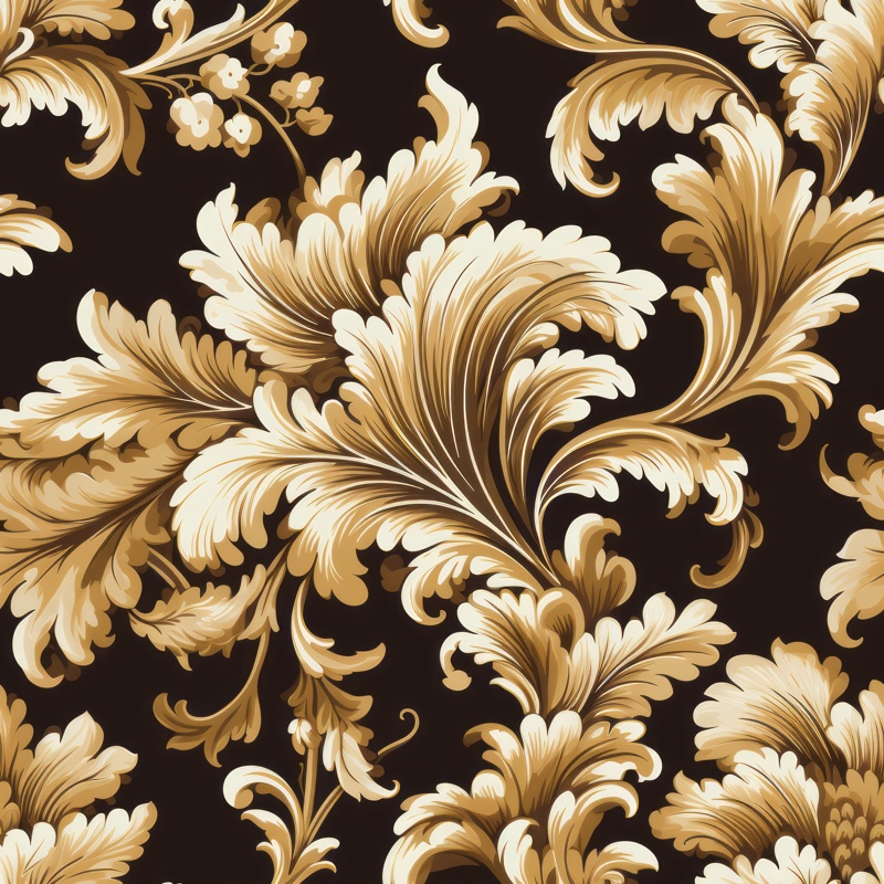 Floral Vintage Damask Wallpaper Seamless Pattern