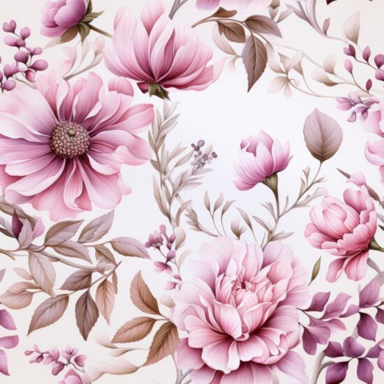 Flower Garden - Watercolor Floral Delights Seamless Pattern