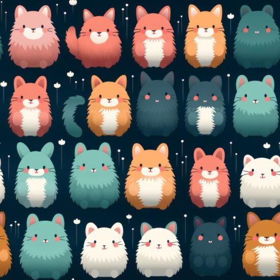 Fluffy Fusion Seamless Pattern