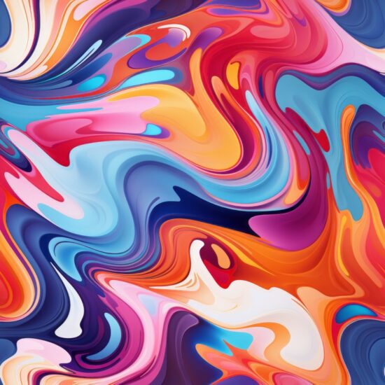 Fluid Color Flows: Modern Motion Seamless Pattern