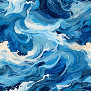 Fluid Expressionism: Waters Brushstrokes Seamless Pattern