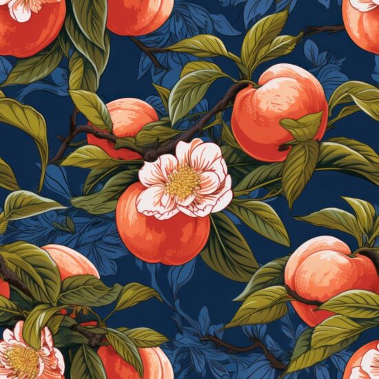 Fruit Fusion Linocut Pattern Seamless Pattern