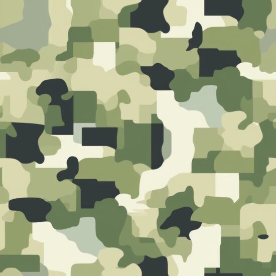 Gingham Camo: Military Uniform Design Seamless Pattern