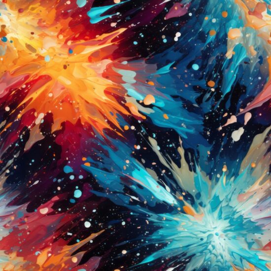 Glitter Explosion Art Burst Seamless Pattern