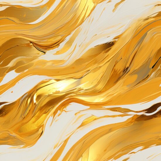 Golden Brushstrokes - Abstract Art Texture in Refined Gold Seamless Pattern