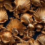 Golden Seashell Delight Seamless Pattern