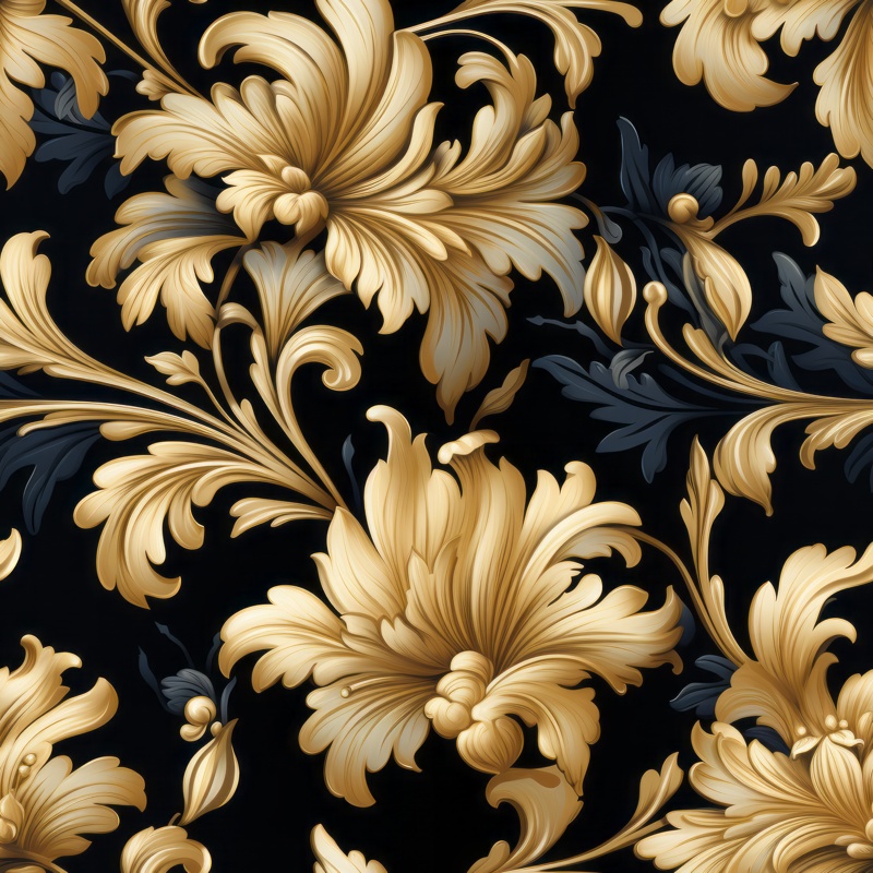 Golden Vintage Elegance Seamless Pattern