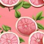 Grapefruit Citrus Plate Harmony Seamless Pattern