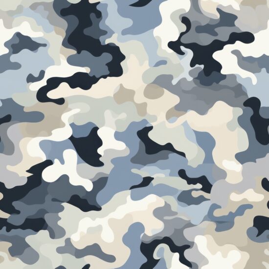 Gray Military Camo Design Seamless Pattern