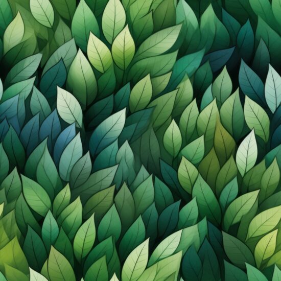 Green Leaf Oasis Seamless Pattern