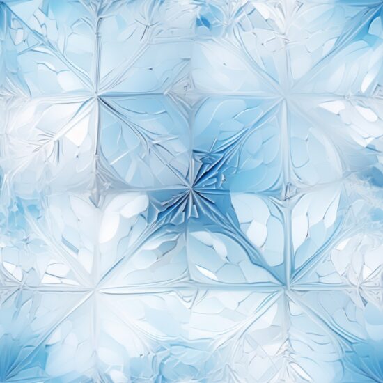 Icy Blue Frosty Wonderland Seamless Pattern