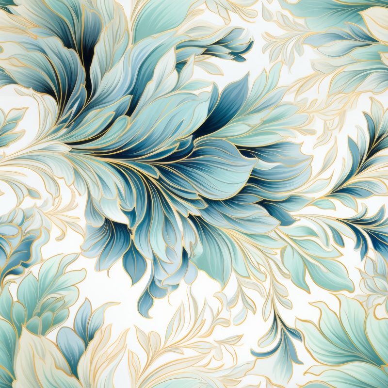 Indigo Bloom Seamless Pattern