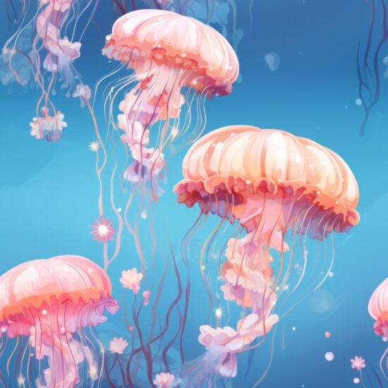 Jellyfish Dreams Seamless Pattern