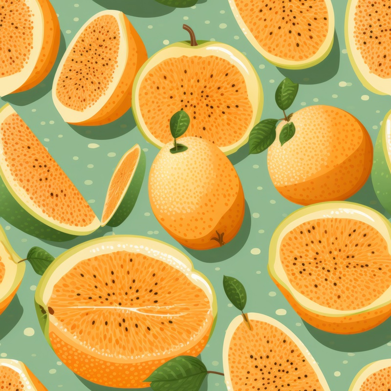 Juicy Citrus Delight Seamless Pattern