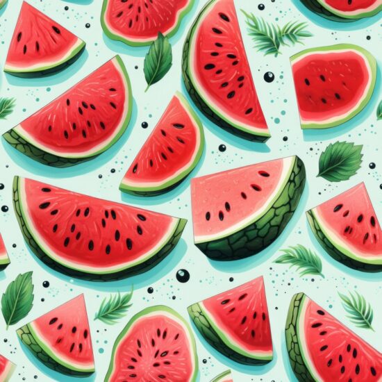 Juicy Watermelon Delight Seamless Pattern