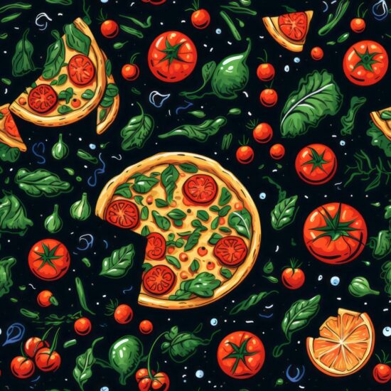 Lino Pizza Delight Seamless Pattern