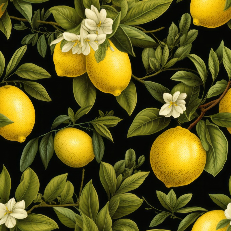 Luscious Citrus Fruits Pattern Seamless Pattern