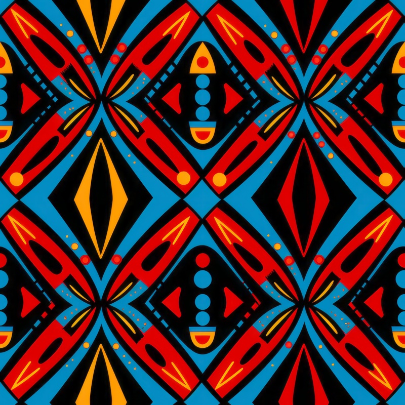 Maasai-inspired Vibrant Patterns Seamless Pattern