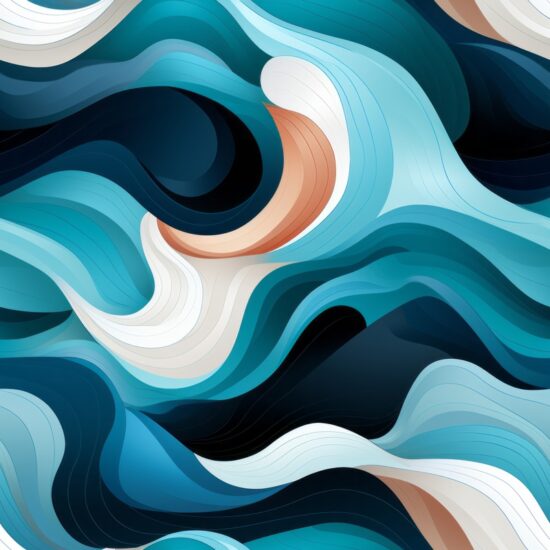 Melodic Waves Pattern Seamless Pattern