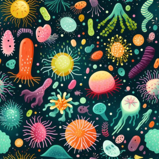 Microbial Marvels Seamless Pattern