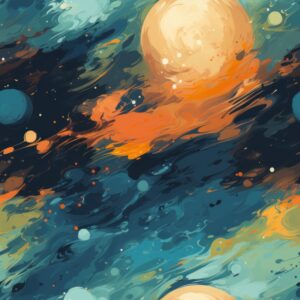 Moonlit Canvas Seamless Pattern
