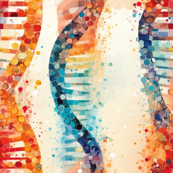 Mosaic Genetics: Modern DNA Design Seamless Pattern