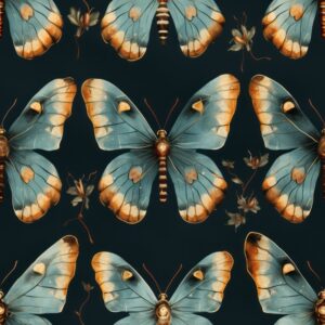 Moths Oil Paint Vibes Seamless Pattern