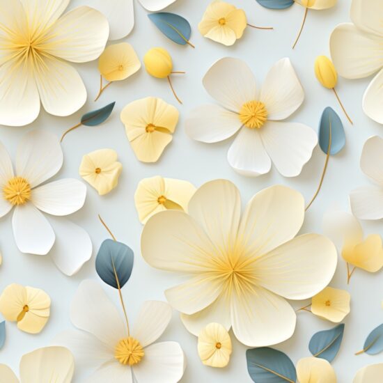 Natural Petal Symmetry Seamless Pattern