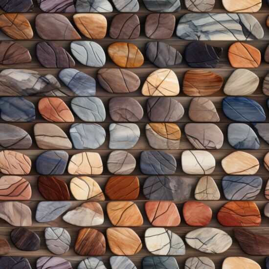 Natures Brushstrokes: Wood & Stone Seamless Pattern