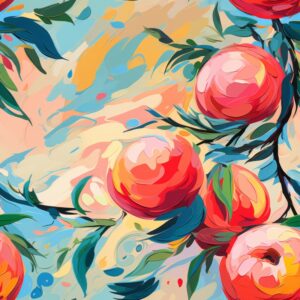 Nectarine Expressionism Pattern Seamless Pattern